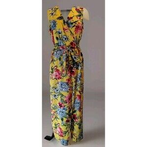 Emma & Michele Yellow Floral Jumpsuit